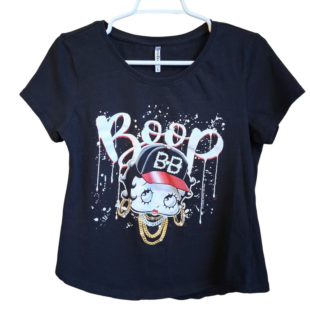Betty Boop Cartoon Iconic Bling women's graphic t-shirt 2022 Large EUC